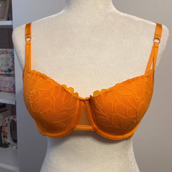 Savage X Fenty Other - Savage X Fenty | Savage Not Sorry Lightly Lined Lace Balconette Bra 38D Orange